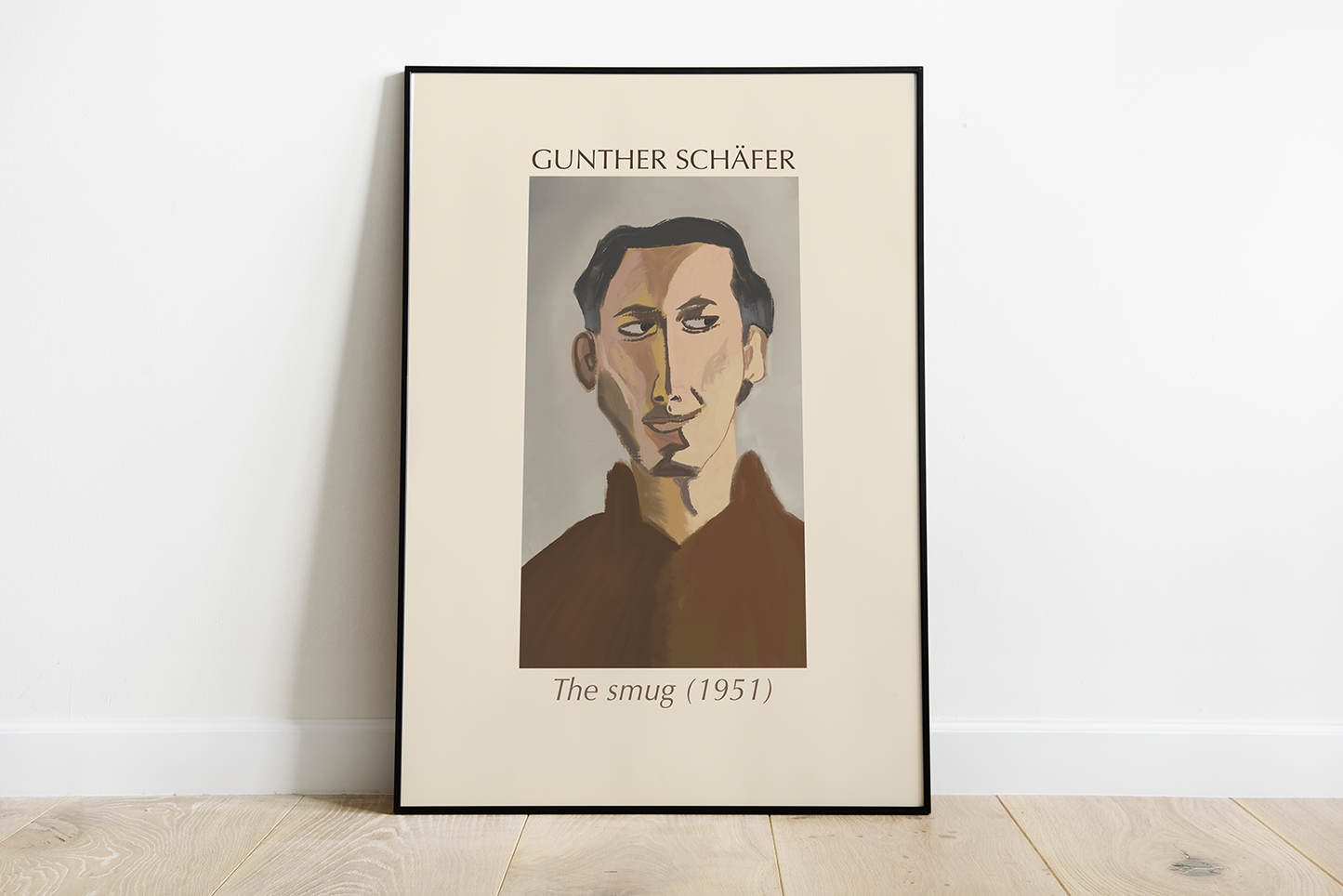 Framed photo paper poster - Gunther Schäfer, "The Smug"