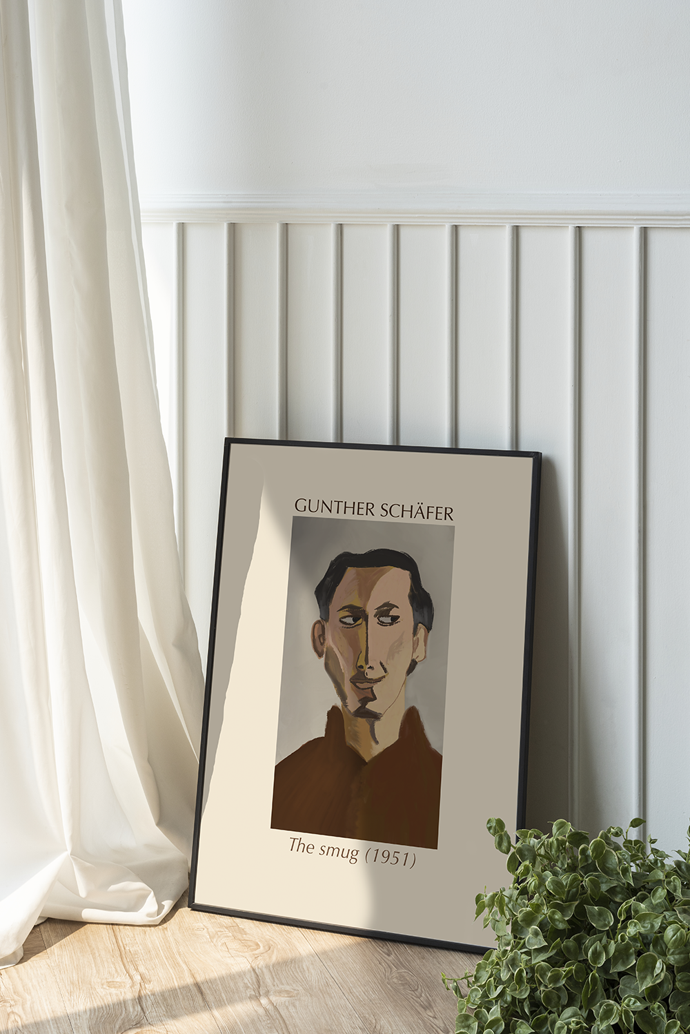 Framed photo paper poster - Gunther Schäfer, "The Smug"