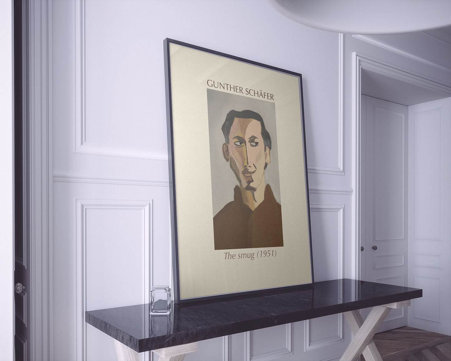 Framed photo paper poster - Gunther Schäfer, "The Smug"