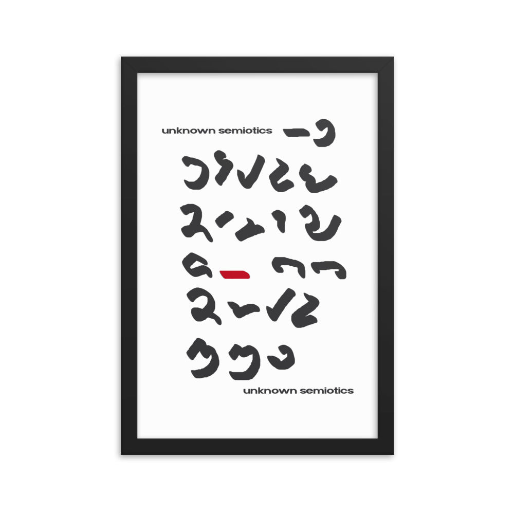 Framed poster - Roger Sallow, "Unknown Semiotics"