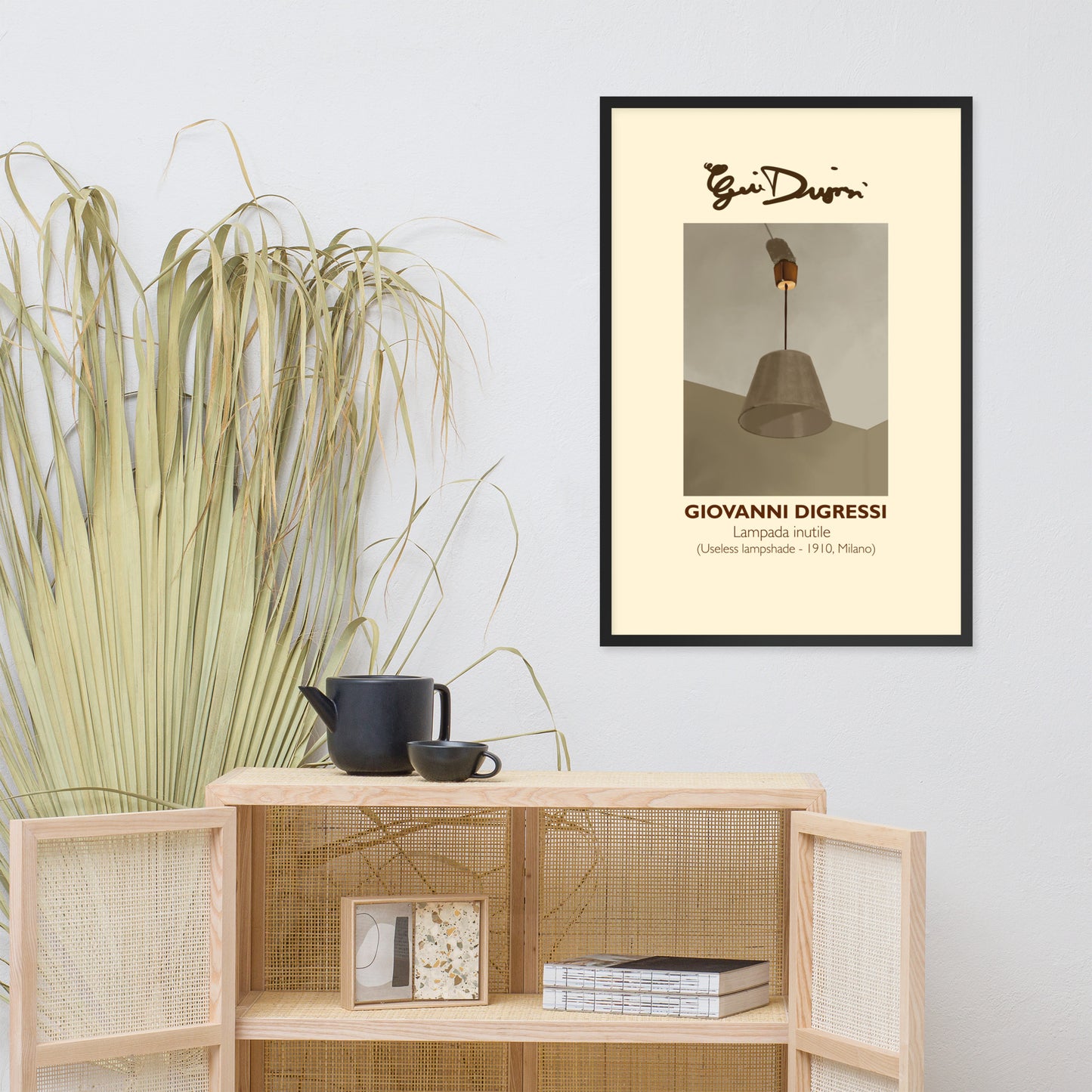 Framed poster - Giovanni Digressi, "Useless Lampshade"