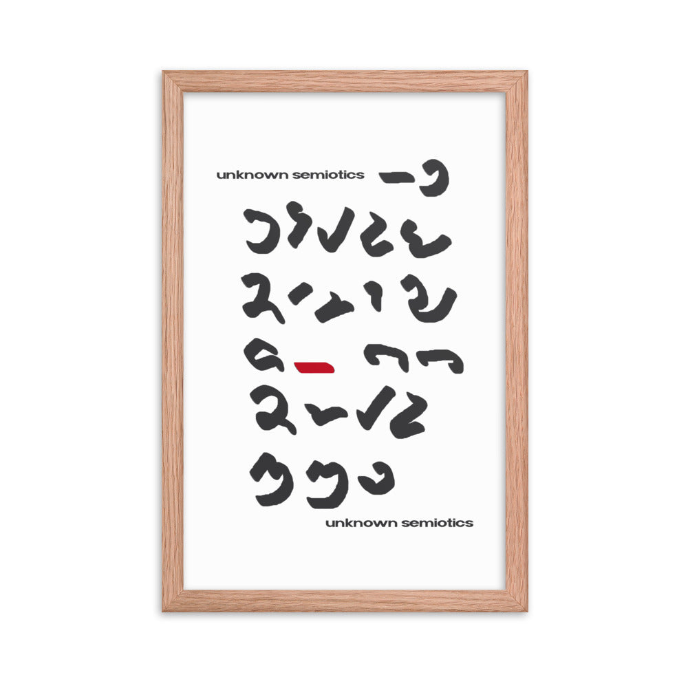 Framed poster - Roger Sallow, "Unknown Semiotics"