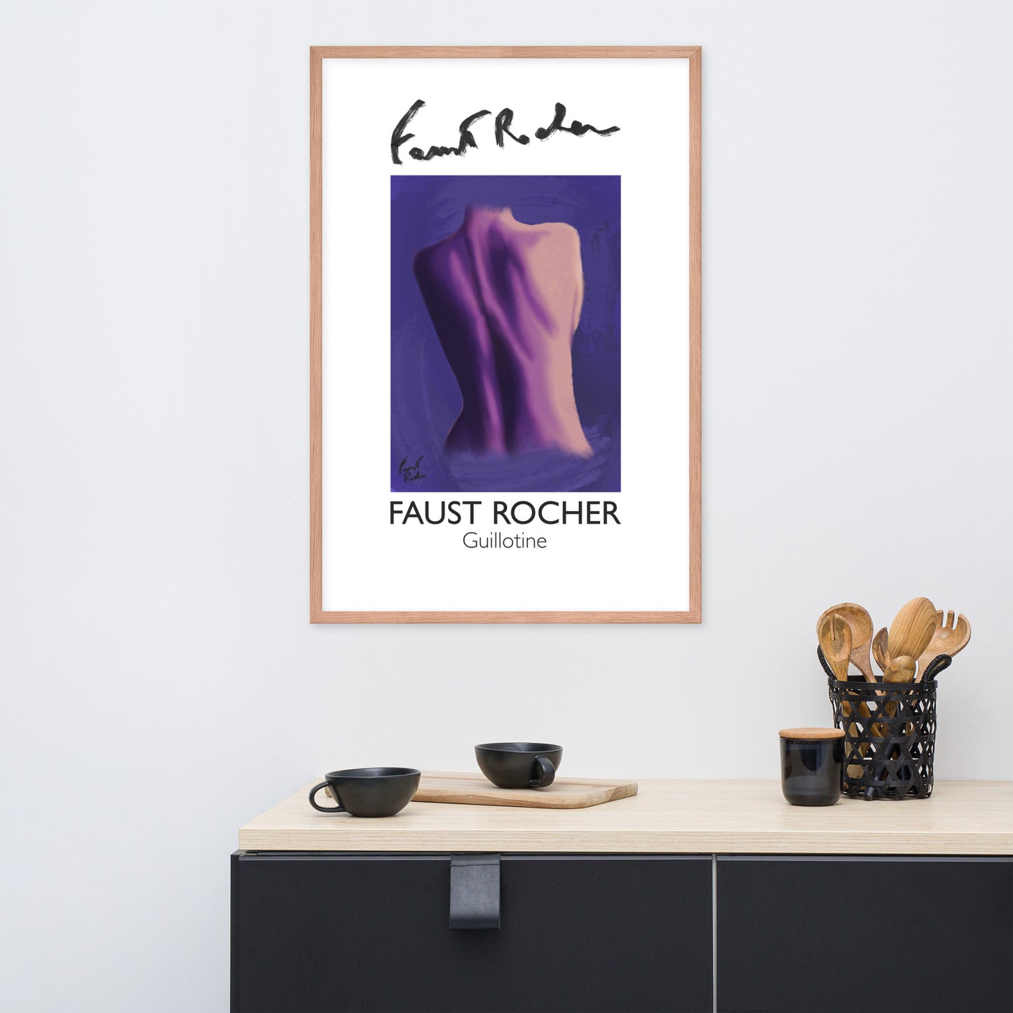 Framed poster  - Faust Rocher, "Guillotine"