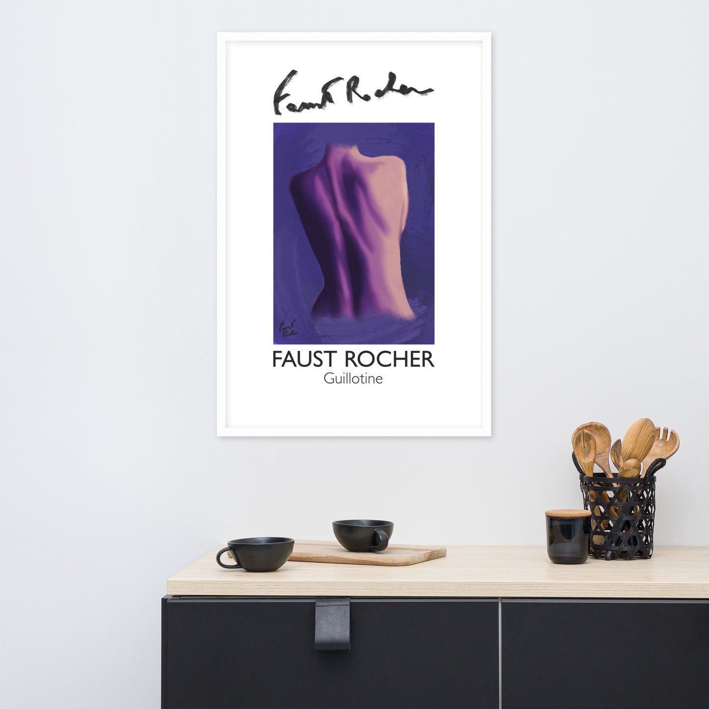 Framed poster  - Faust Rocher, "Guillotine"