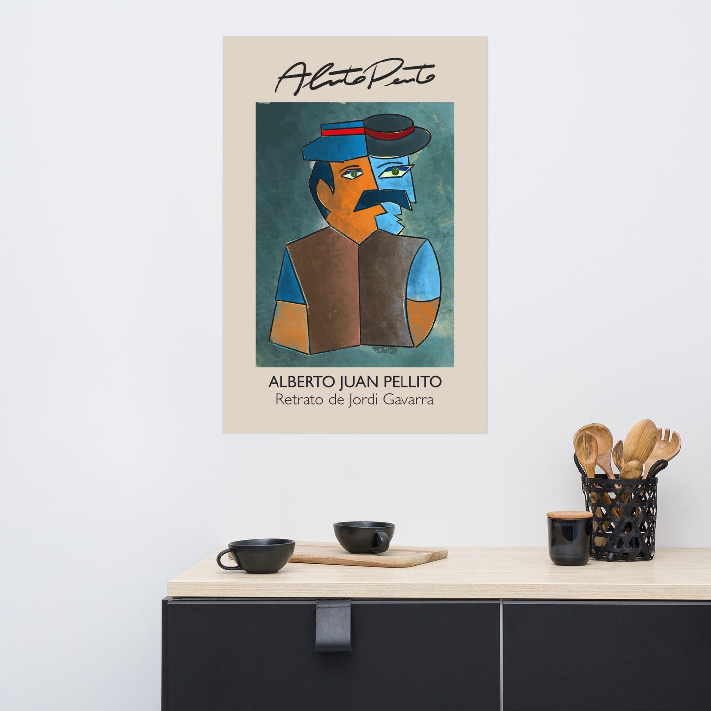 Poster - Alberto Juan Pellito, "Retrato de Jordi Gavarra"